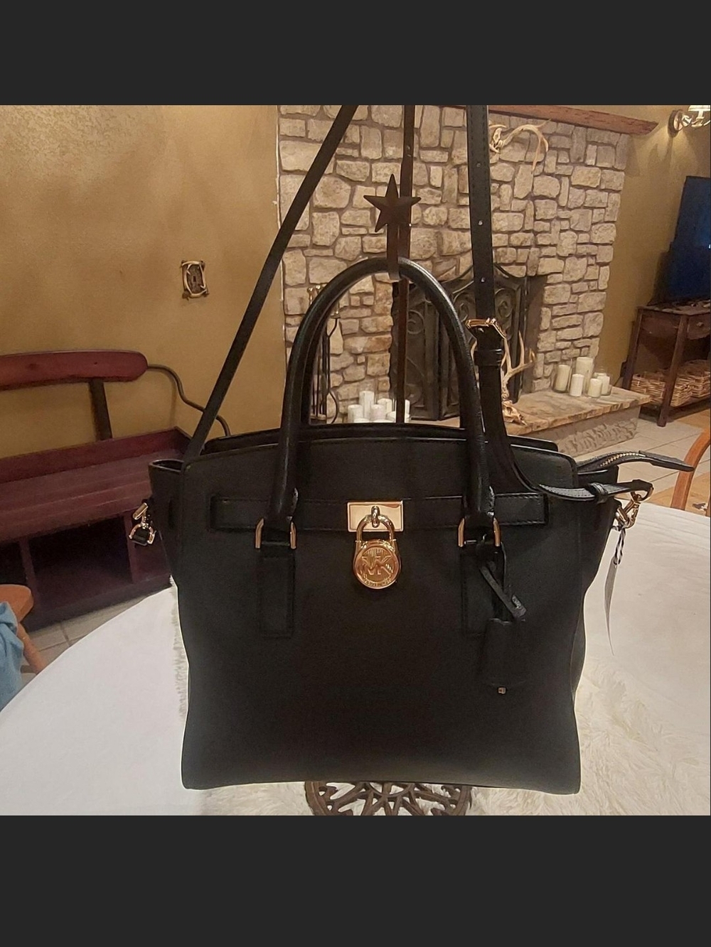 Michael Kors Black Hamilton Leather Satchel 2017